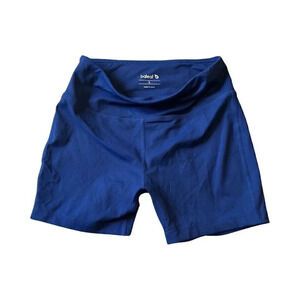 Baleaf High Waist Biker Shorts Navy Pockets Kids Size Large